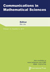 Communications in Mathematical Sciences封面